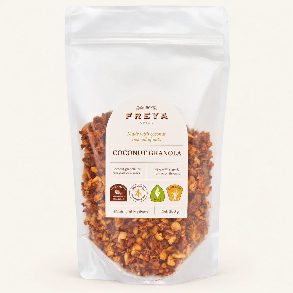 Freya Coconut Granola — English label