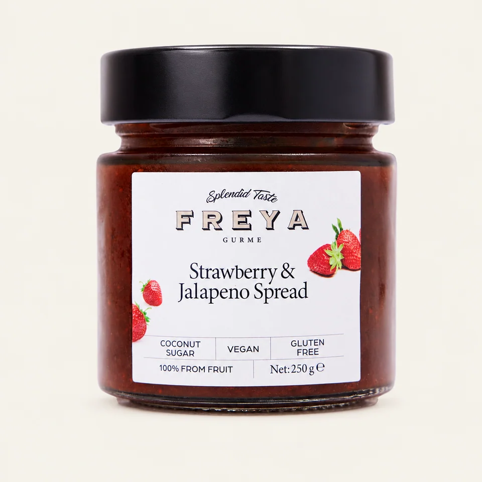 Freya Strawberry Jalapeño Spread — English label